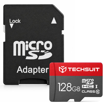 Techsuit THCM26 microSDXC -muistikortti, 128 Gt, Luokka 10, Sovittimella
