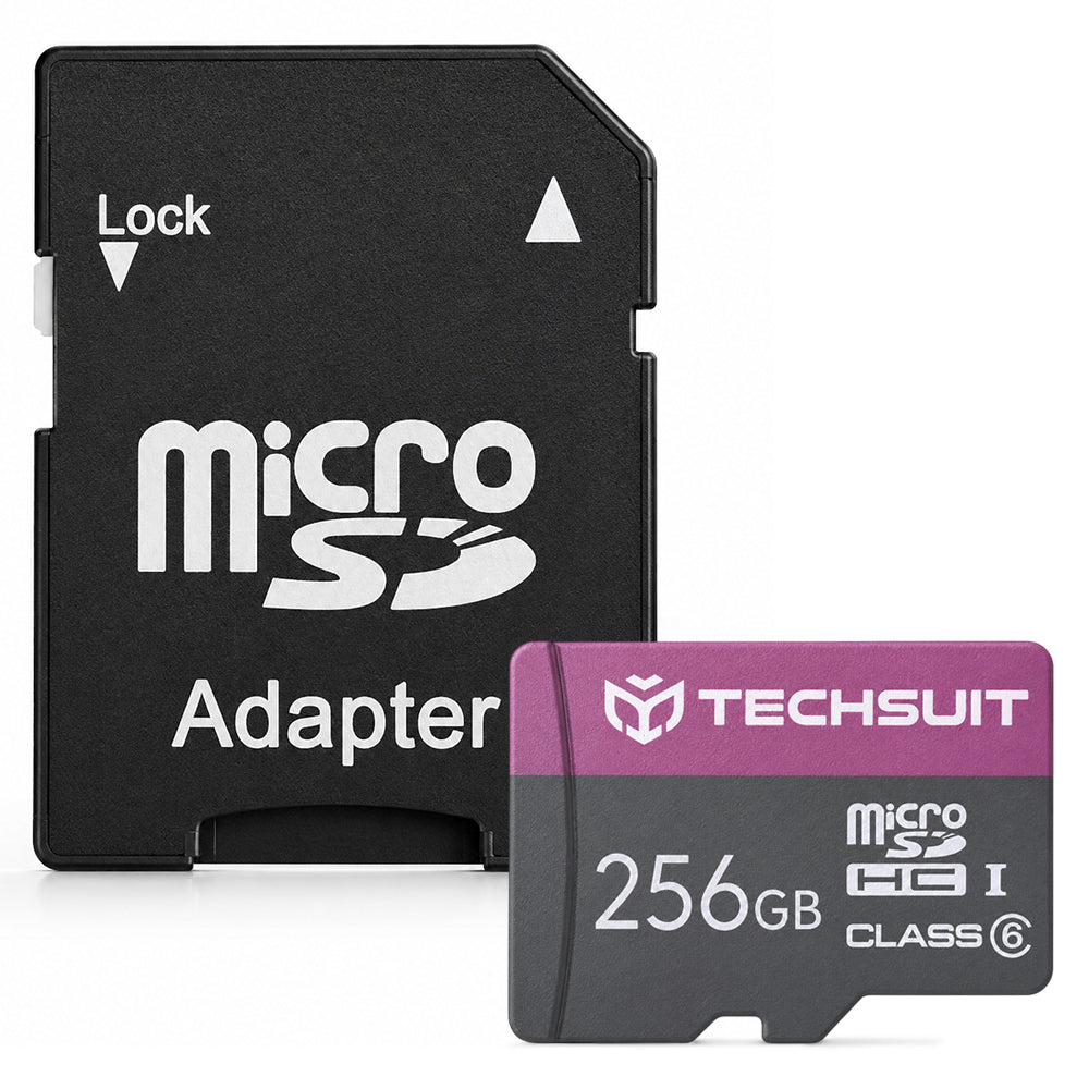 Techsuit THCM27 microSDXC-muistikortti, 256Gt, Luokka 6, Sovittimella