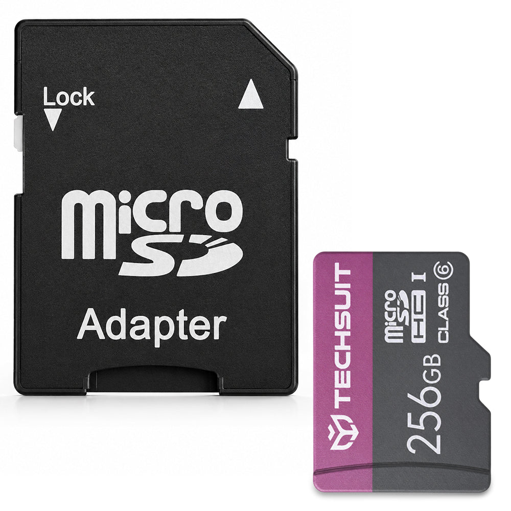 Techsuit THCM27 microSDXC-muistikortti, 256Gt, Luokka 6, Sovittimella