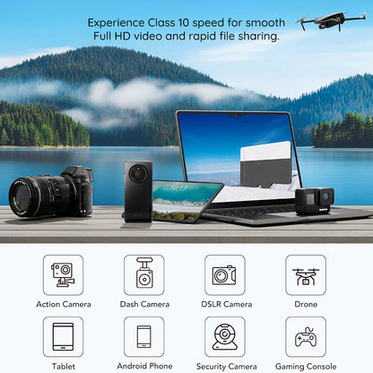 Techsuit THCM27 microSDXC-muistikortti, 256Gt, Luokka 6, Sovittimella