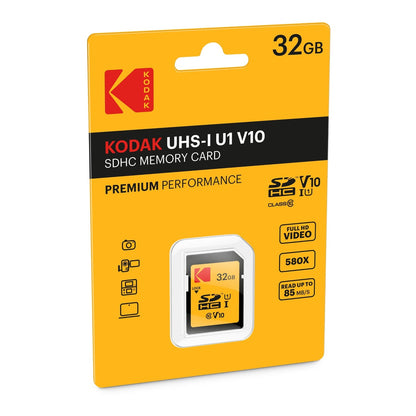 SDHC-muistikortti Kodak Premium Performance, 32 Gt, Luokka 10 / UHS-1 U1 EKMSD32GHC10K
