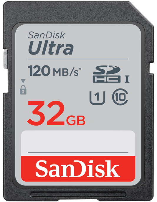 SanDisk Ultra SDHC -muistikortti, 32 Gt, Luokka 10 / UHS-1 U1 SDSDUN4-032G-GN6IN