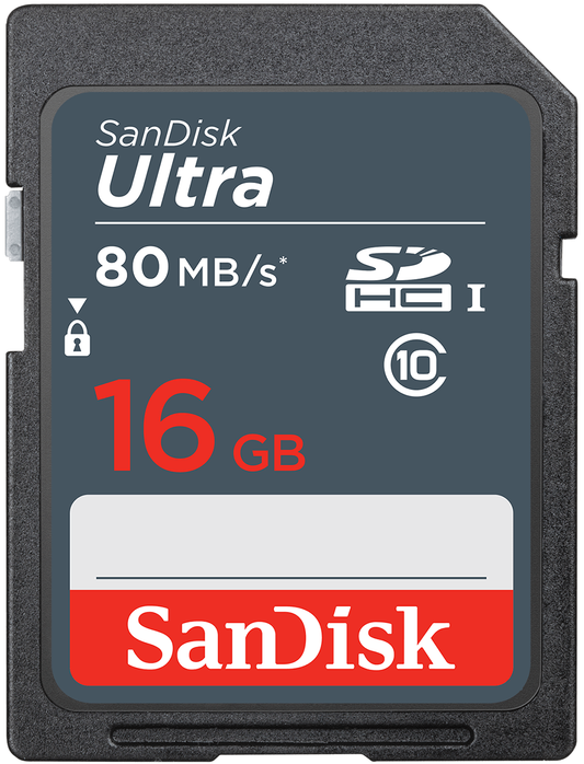 SDHC-muistikortti SanDisk Ultra, 16 Gt, Luokka 10 SDSDUNS-016G-GN3IN