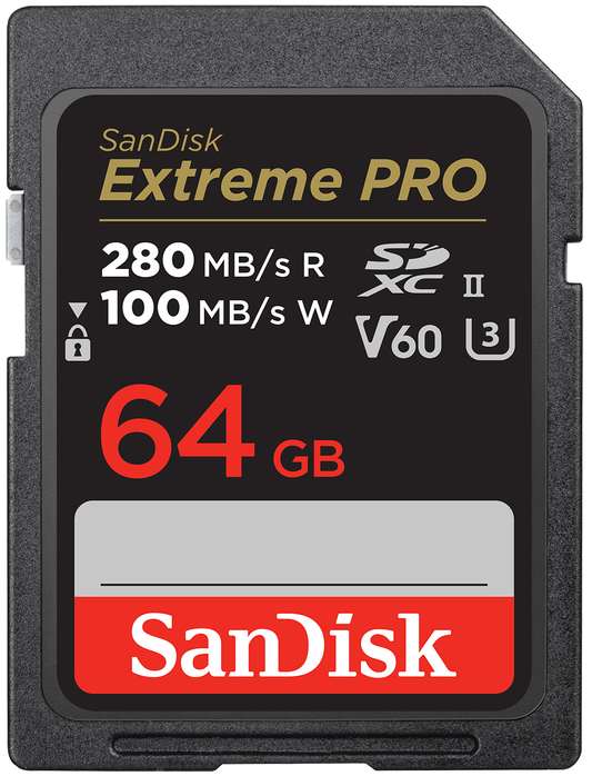 SDXC-muistikortti SanDisk Extreme Pro, 64Gt, Luokka 10 / UHS-2 U3 SDSDXEP-064G-GN4IN