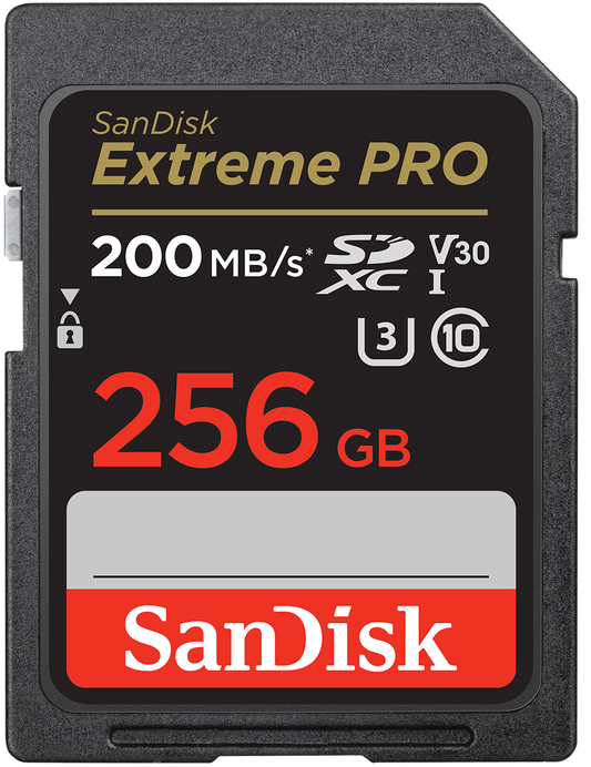 SDXC-muistikortti SanDisk Extreme Pro, 256Gt, Luokka 10 / UHS-1 U3 SDSDXXD-256G-GN4IN