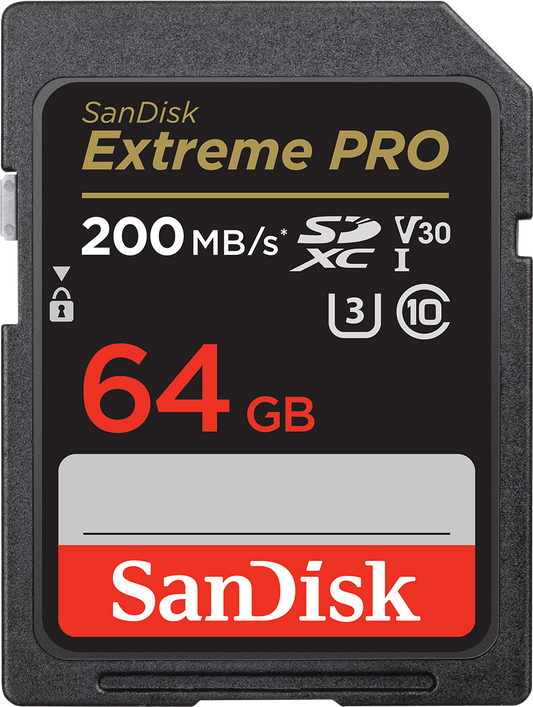 SanDisk Extreme Pro SDXC -muistikortti, 64 Gt, Luokka 10 / UHS-1 U3 SDSDXXU-064G-GN4IN