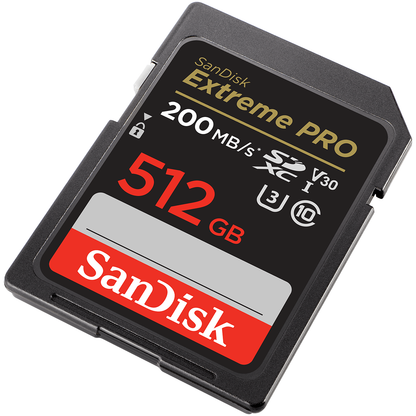 SDXC-muistikortti SanDisk Extreme Pro, 512Gt, Luokka 10 / UHS-1 U3 SDSDXXD-512G-GN4IN