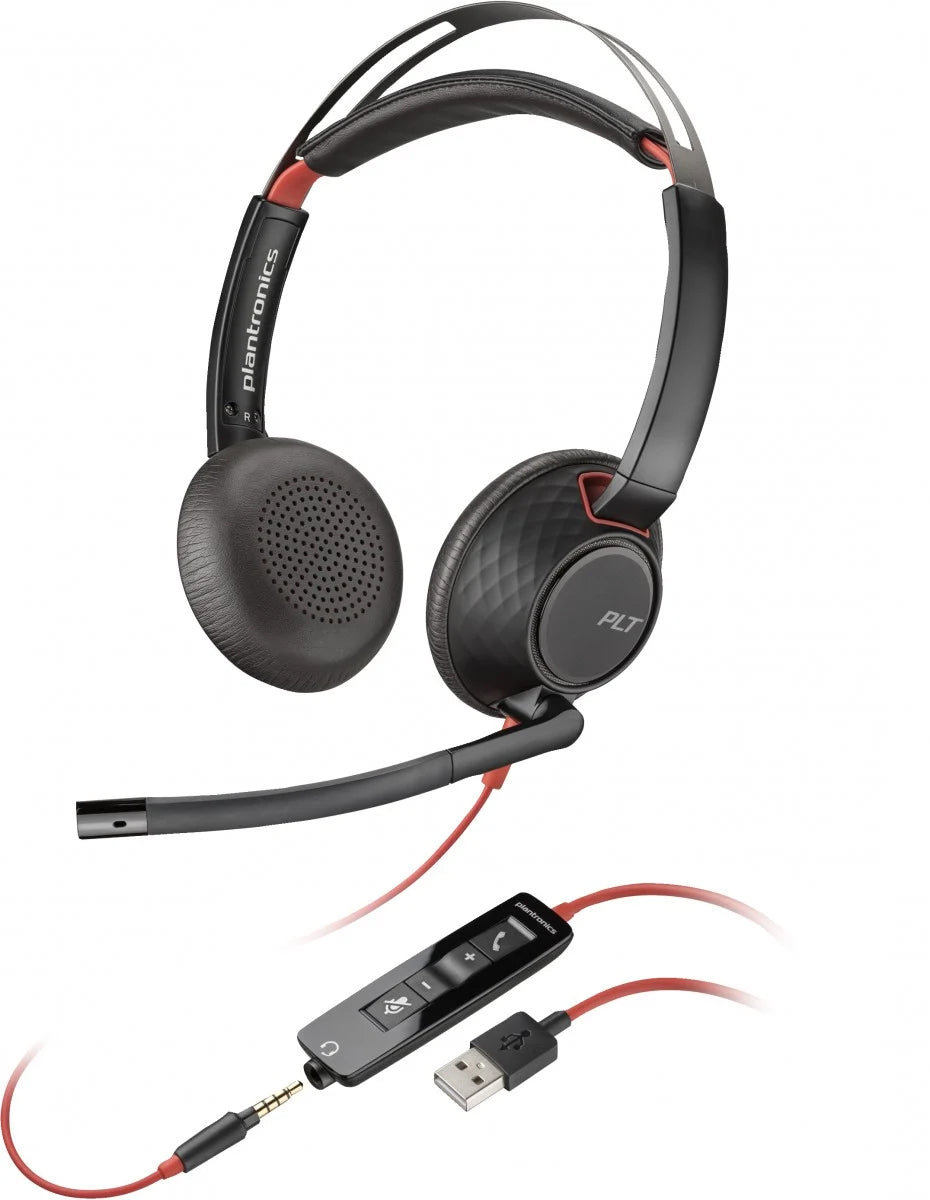 Call Center -kuulokkeet USB-C HP Poly Blackwire C5220, Musta 80R97AA
