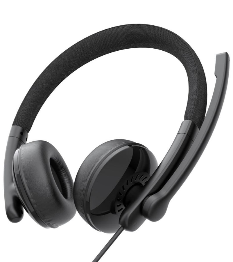 USB-C / USB-A Call Center -kuuloke EMEET GeniusCall HS50, musta