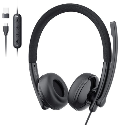 USB-C / USB-A Call Center -kuuloke EMEET GeniusCall HS50, musta