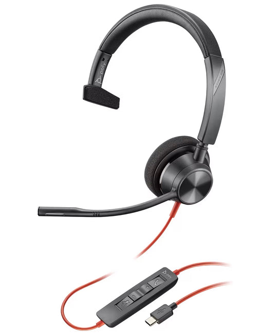 Call Center -kuuloke USB-C HP Poly Blackwire C3310, Musta 8X215AA
