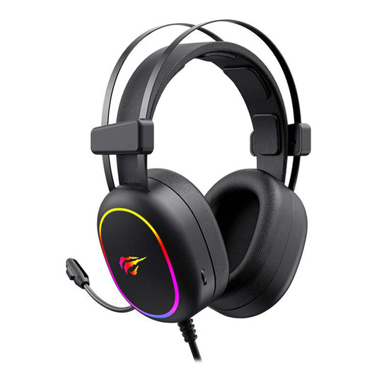 Gaming-kuulokkeet 3.5mm HAVIT H2016d, RGB, 2m, Mustat