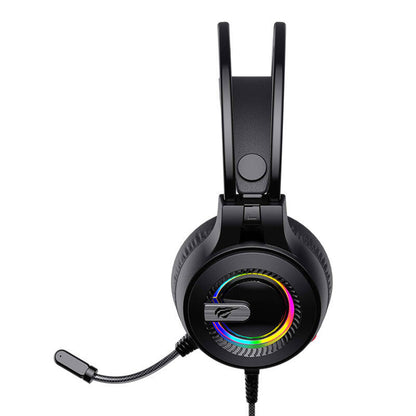 Gaming-kuulokkeet 3.5mm HAVIT H2040d, RGB, 2.1m, Mustat