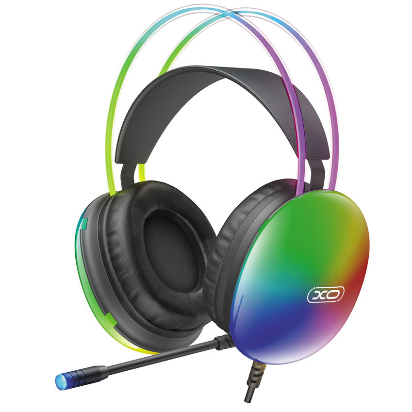 3,5 mm XO Design GE11 -pelikuulokkeet, RGB, mustat