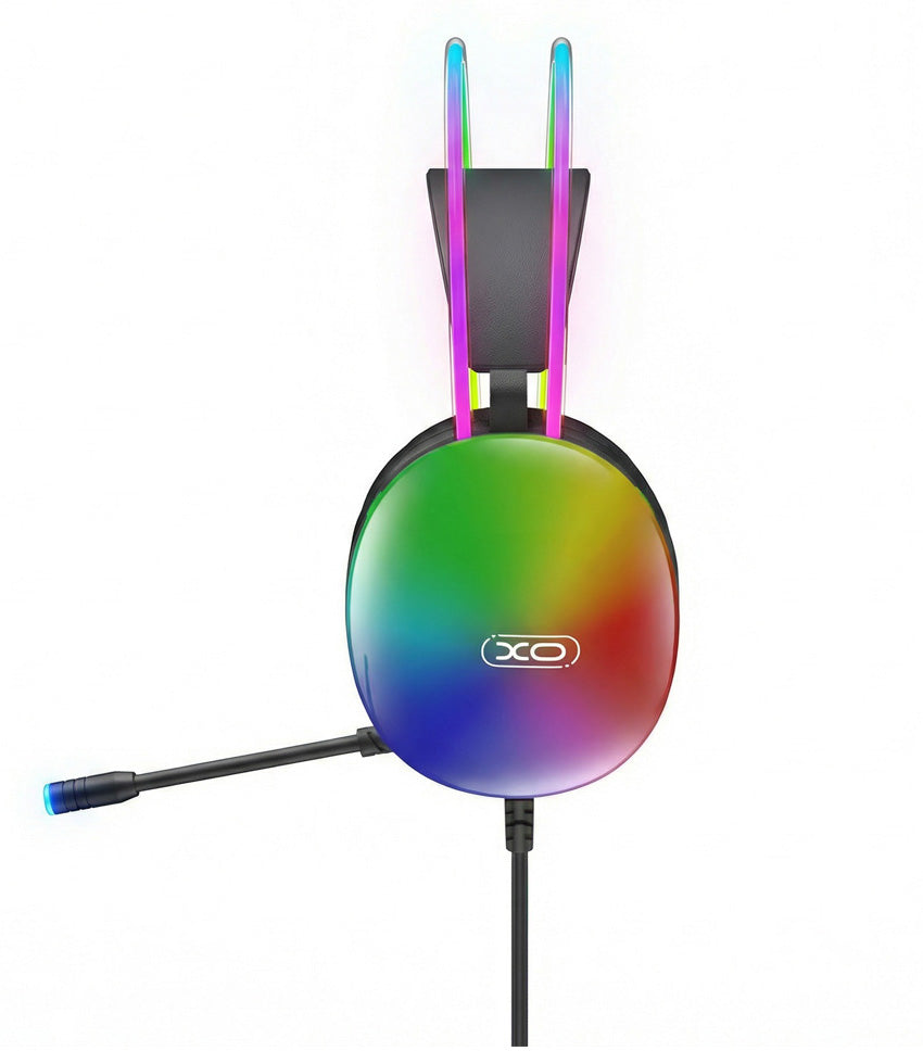 3,5 mm XO Design GE11 -pelikuulokkeet, RGB, mustat