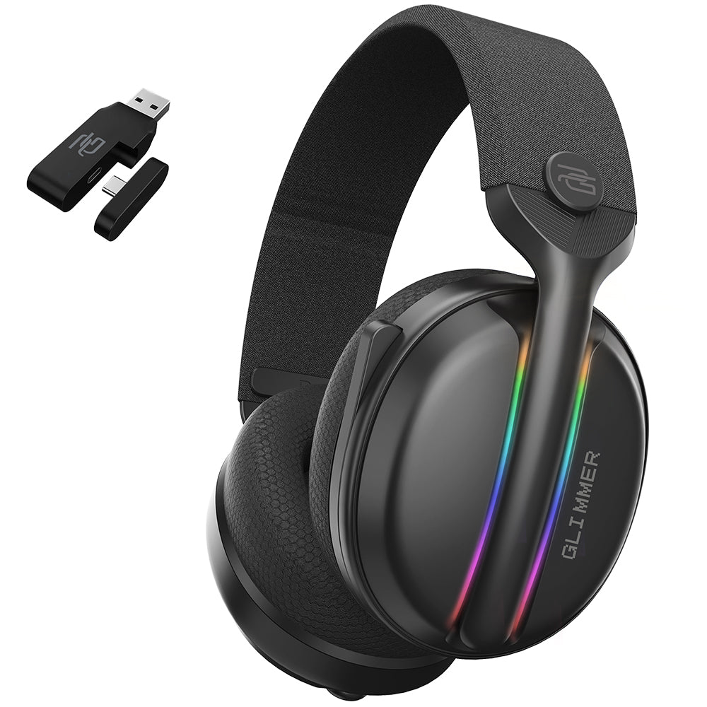 Langattomat pelikuulokkeet Proove Glimmer, RGB, BT / Wi-Fi / Wired, Mustat WHGL00022001