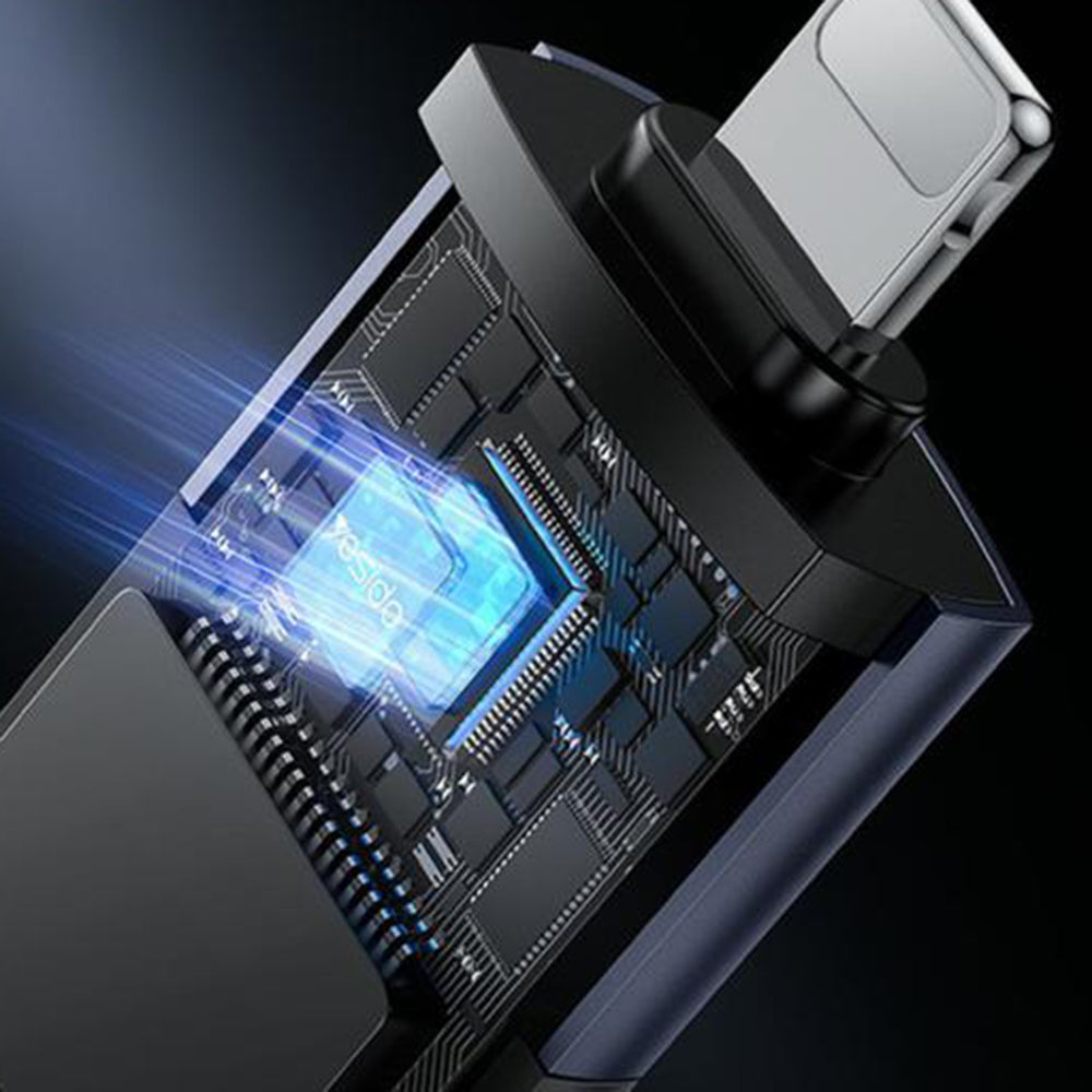 Lightning-kortinlukija Yesido GS38, microSD, Harmaa