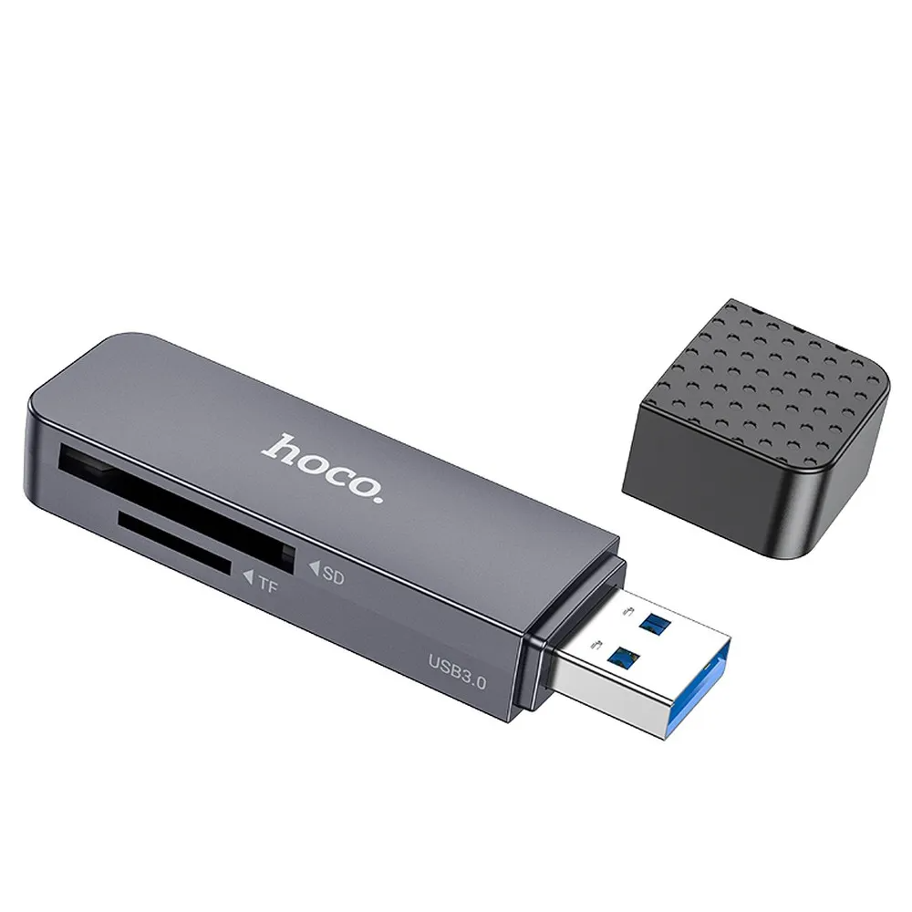 USB 3.0 -kortinlukija HOCO HB45, SD - microSD, Harmaa