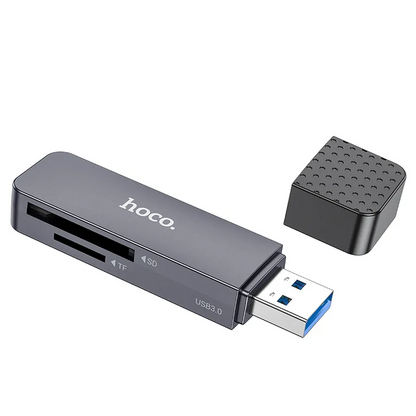 USB 3.0 -kortinlukija HOCO HB45, SD - microSD, Harmaa