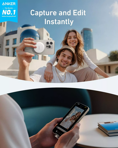 USB-C Anker MagGo -kortinlukija Apple iPhone USB-C:lle, SD - microSD, Valkoinen A83D1G21