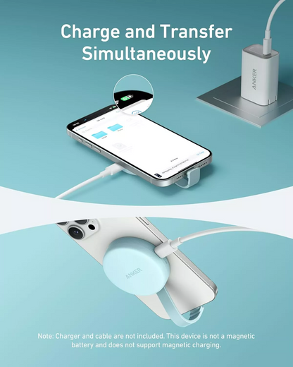 USB-C Anker MagGo -kortinlukija Apple iPhone USB-C:lle, SD - microSD, Valkoinen A83D1G21