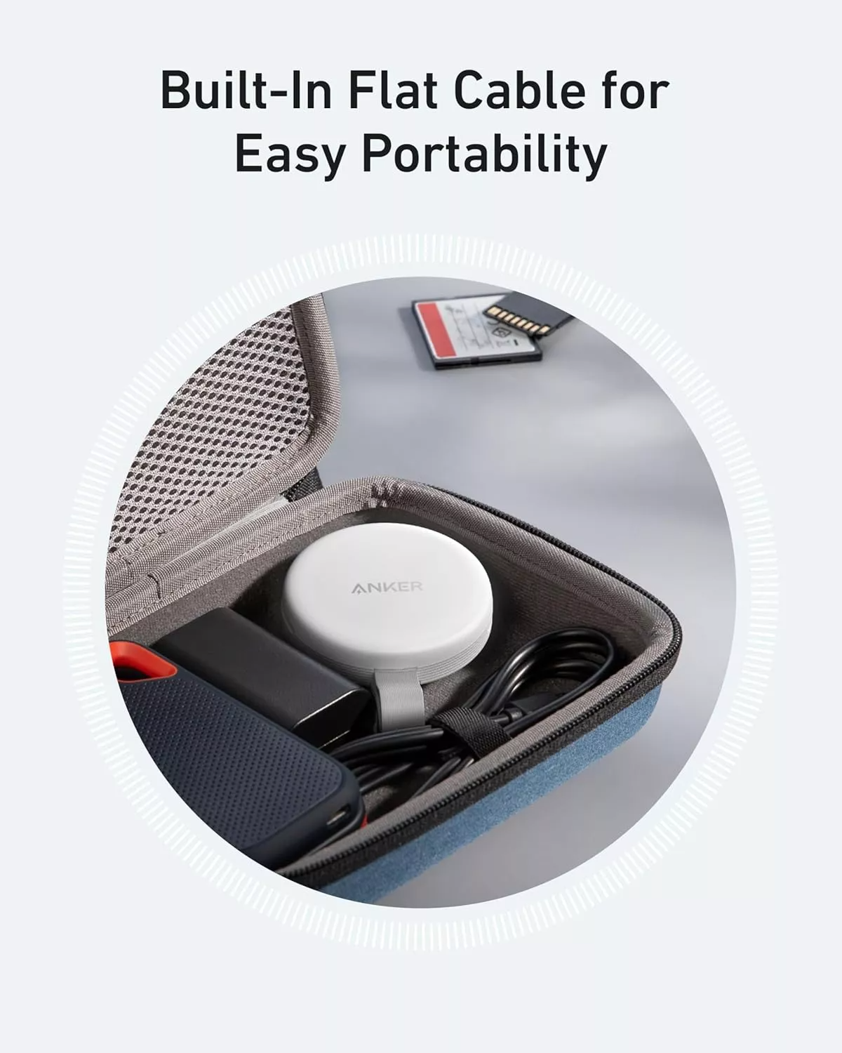 USB-C Anker MagGo -kortinlukija Apple iPhone USB-C:lle, SD - microSD, Valkoinen A83D1G21