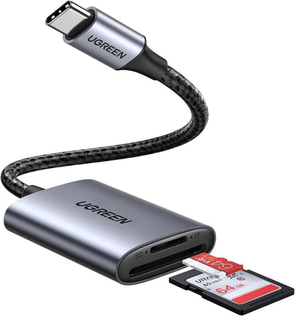 USB-C-kortinlukija UGREEN CM401, SD - microSD, Harmaa