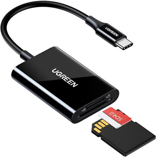 UGREEN CM265 USB-C Card Reader, SD - microSD, Black