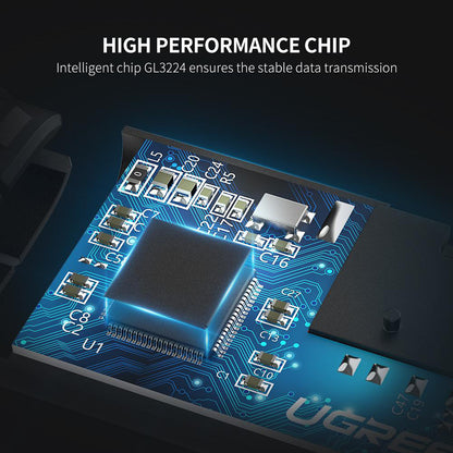 USB-C UGREEN CM184 -kortinlukija, SD - microSD, Harmaa