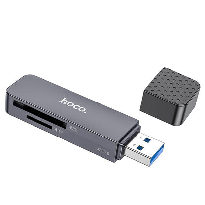 USB-kortinlukija HOCO HB45, SD - microSD, Harmaa