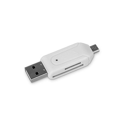 USB / microUSB -kortinlukija Forever, SD - microSD, Valkoinen