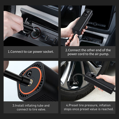 Baseus Air Pump -autokompressori, uudelleen sinetöity CRCQ000001