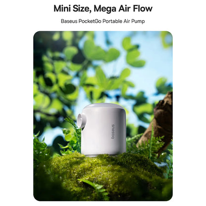 Baseus PocketGo -pumppu ilmatäytteisille patjoille, Valkoinen C11157700221-00