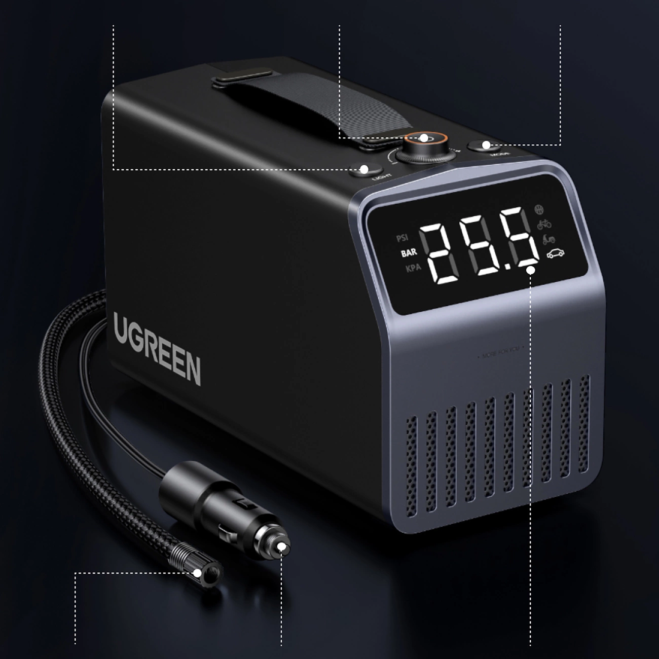 UGREEN Autokompressori Digitaalinäytöllä
