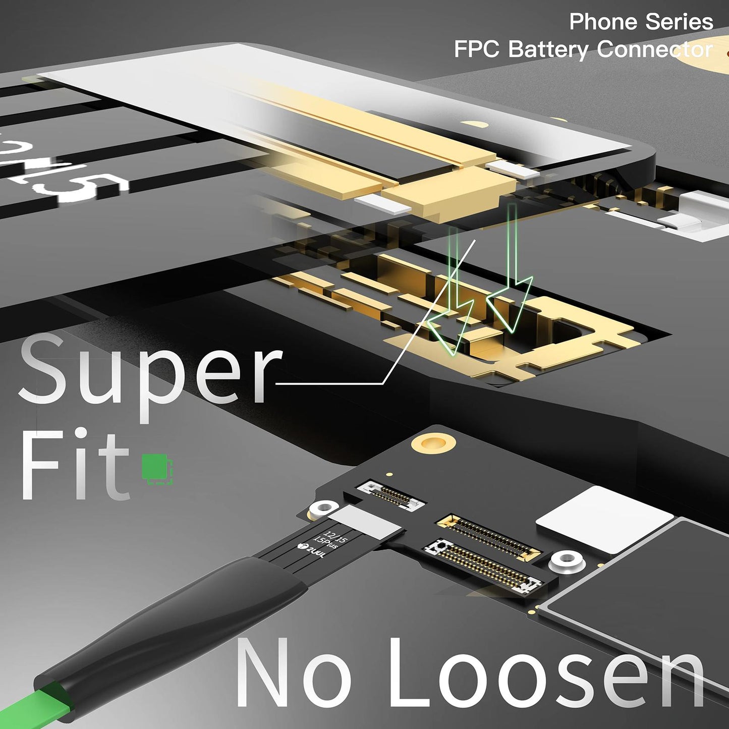 FPC-liitin 2UUL BT03 Apple iPhone 6 - 16 Pro Max -sarjan akulle