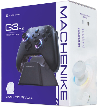 Machenike G3 V2 -ohjain lataustelineellä, musta