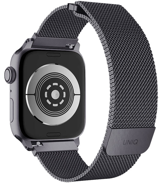 UNIQ Dante -ranneke Apple Watch 45mm / 44mm / 42mm -sarjoille, harmaa