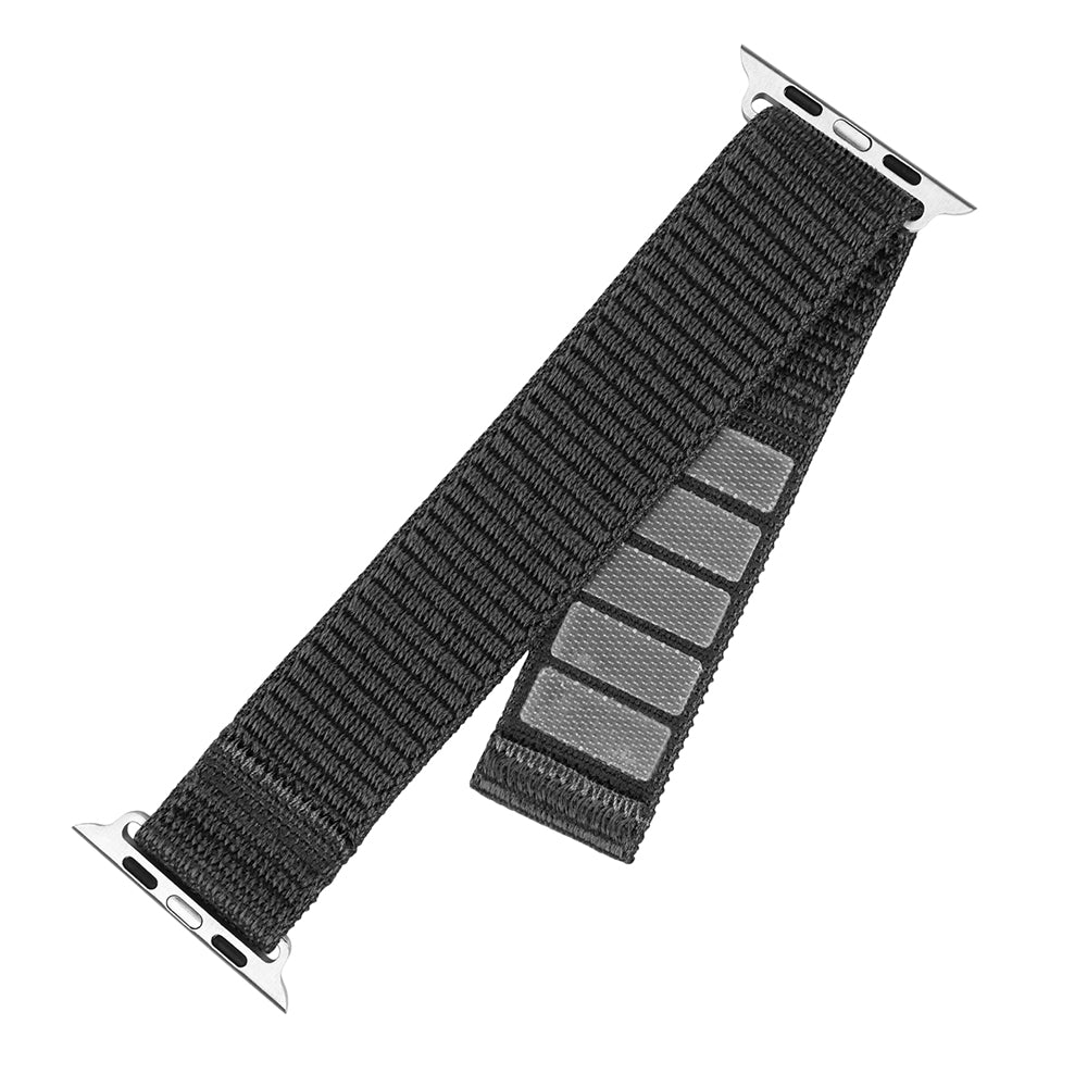 Fixed Nylon Sporty -ranneke Apple Watch 42mm / 41mm / 40mm / 38mm -sarjalle, Tummanharmaa