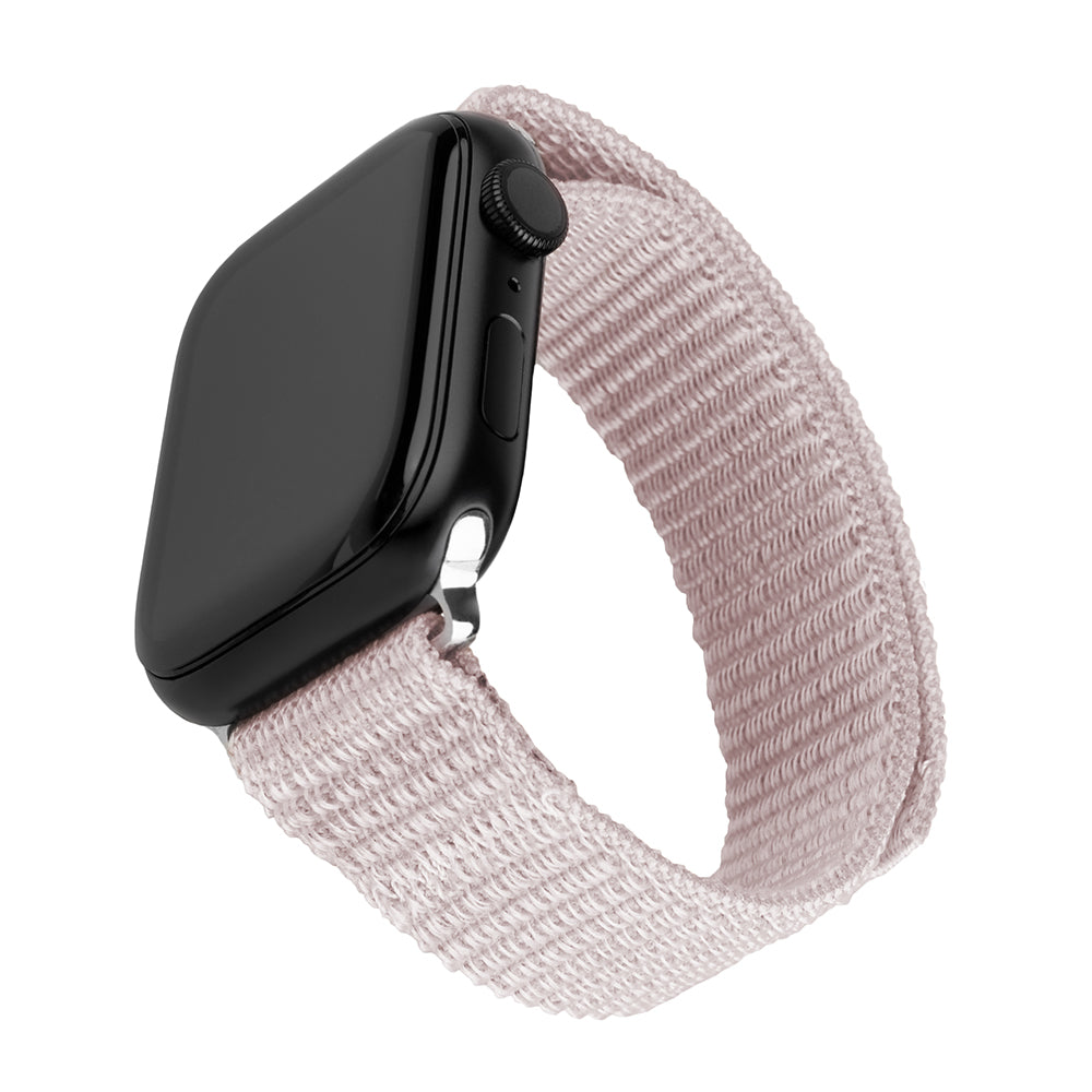 Fixed Nylon Sporty Strap for Apple Watch 49mm / 46mm / 45mm / 44mm / 42mm Series, Rose Gold