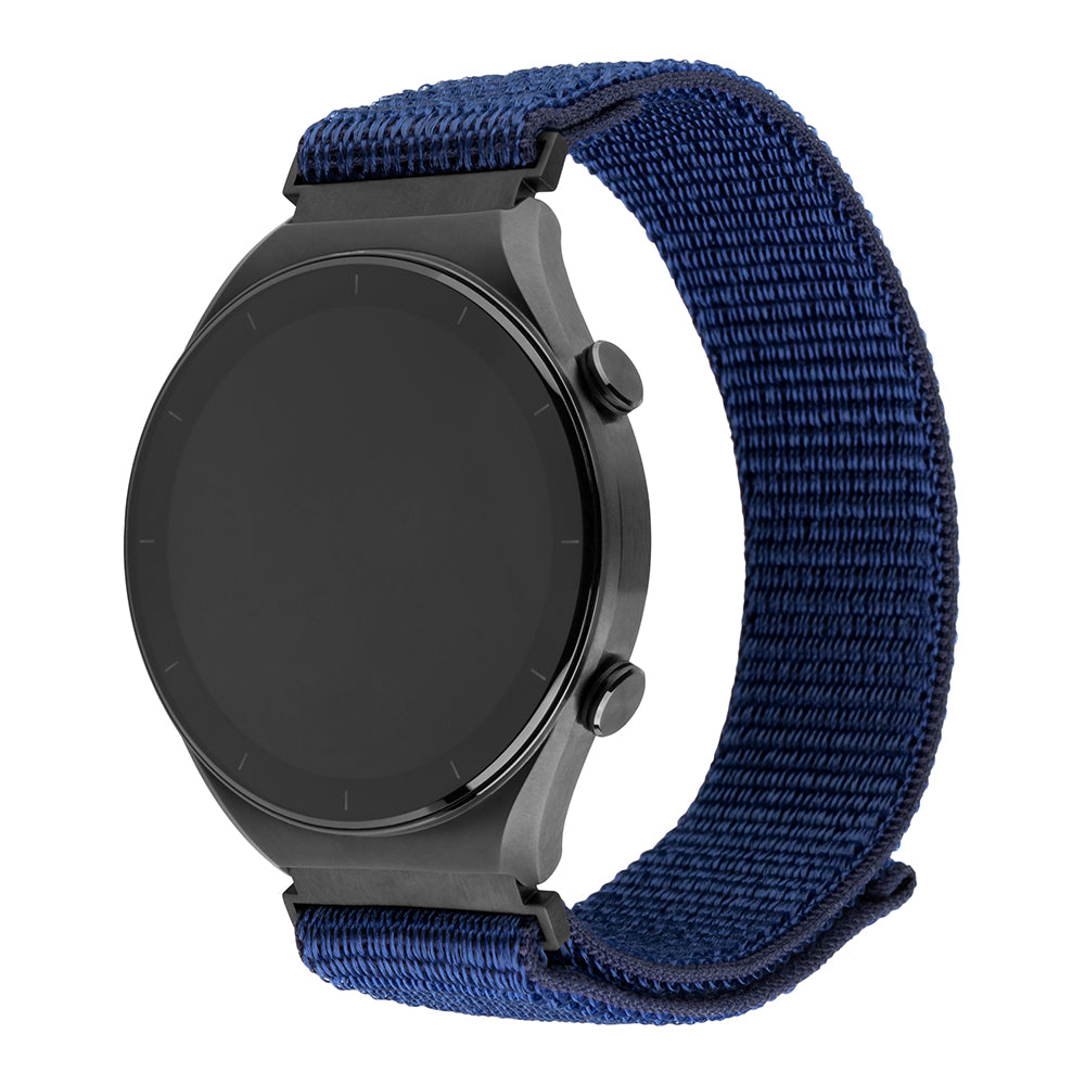 Fixed Nylon Sporty -ranneke Huawei Watch / Xiaomi Watch Series, 22mm, Tummansininen