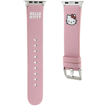 Hello Kitty Leather Kitty Head Strap for Apple Watch 42mm / 41mm / 40mm / 38mm Series, Pink
