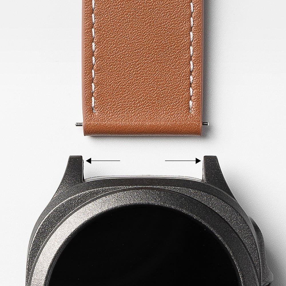 Ringke One Basic Bold -ranneke Fossil Watch / Mobvoi Watch / Suunto Watch -sarjoille, 24mm, Ruskea