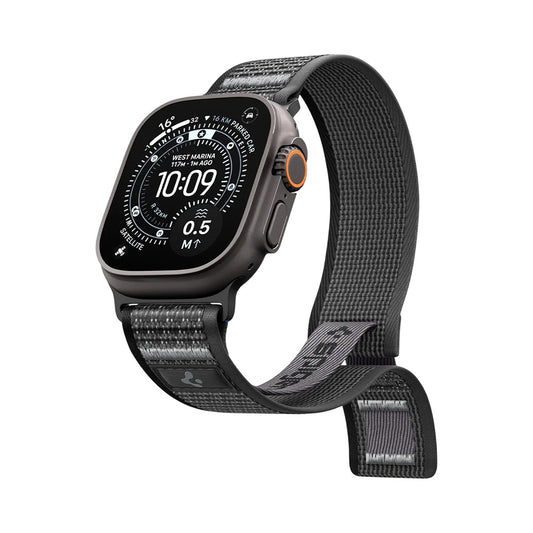 Spigen Athlex Air 2 -ranneke Apple Watch 49mm / 46mm / 45mm / 44mm -sarjoille, harmaa AMP11113