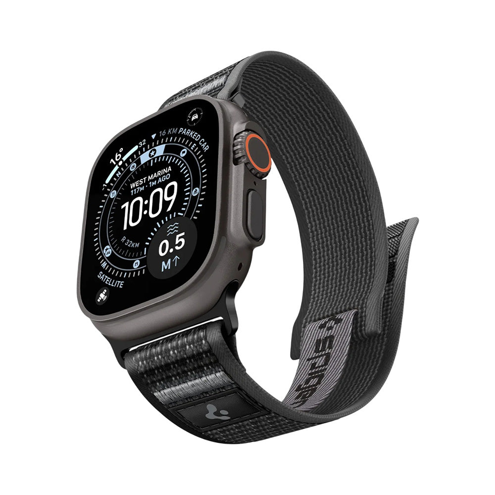 Spigen Athlex Air 2 -ranneke Apple Watch 49mm / 46mm / 45mm / 44mm -sarjoille, harmaa AMP11113