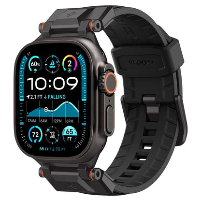 Spigen DuraPro Armor -ranneke Apple Watch 49mm / 46mm / 45mm / 44mm / 42mm -sarjoille, musta AMP06065