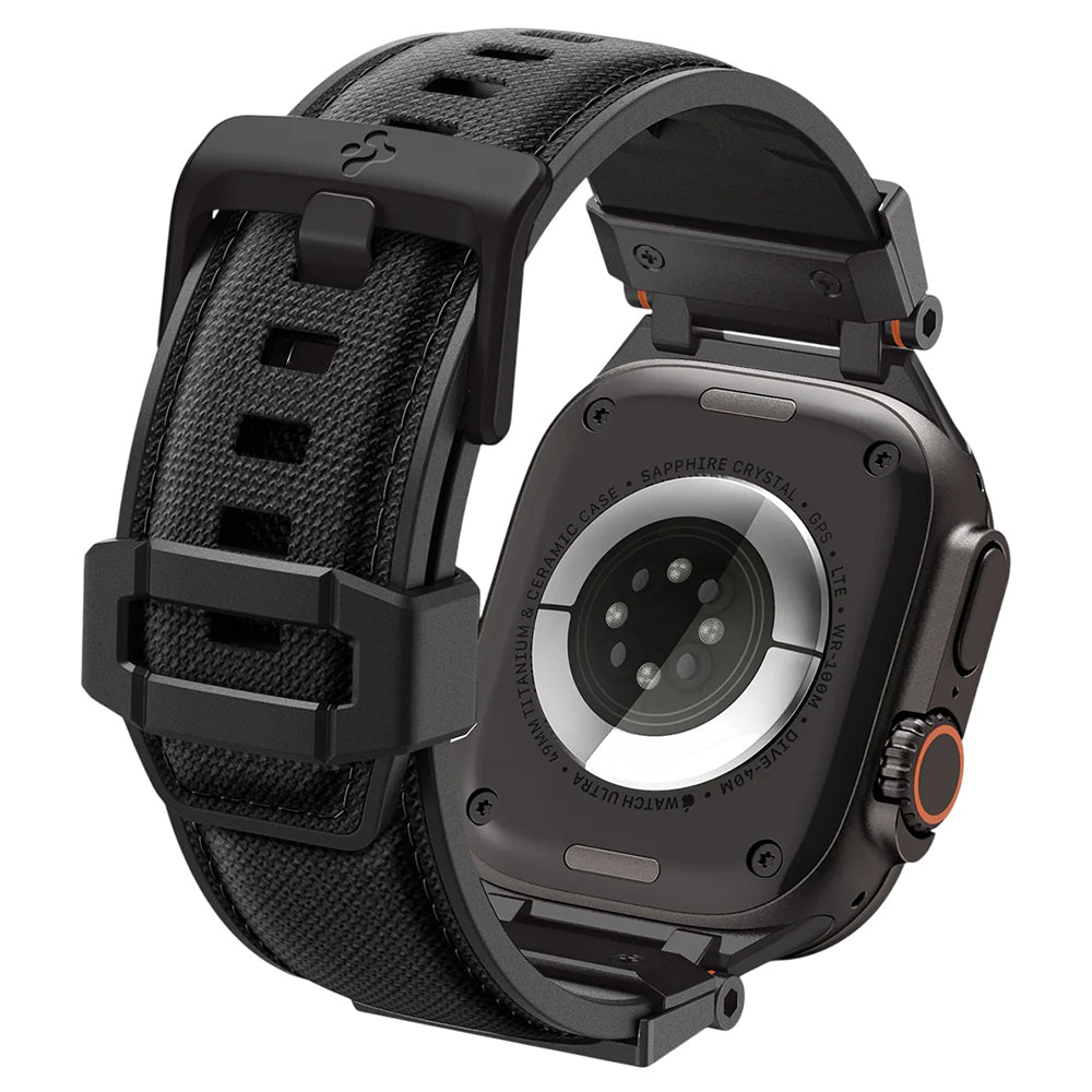 Spigen DuraPro Armor -ranneke Apple Watch 49mm / 46mm / 45mm / 44mm / 42mm -sarjoille, musta AMP06065