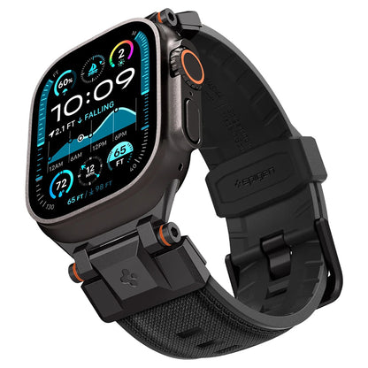 Spigen DuraPro Armor -ranneke Apple Watch 49mm / 46mm / 45mm / 44mm / 42mm -sarjoille, musta AMP06065
