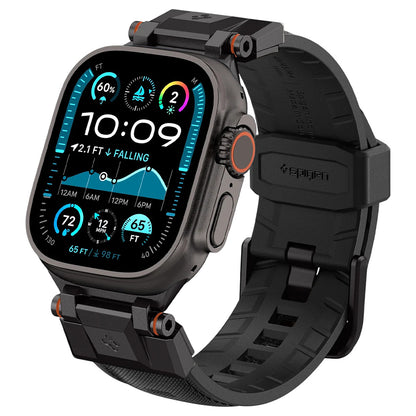 Spigen DuraPro Armor -ranneke Apple Watch 49mm / 46mm / 45mm / 44mm / 42mm -sarjoille, musta AMP06065