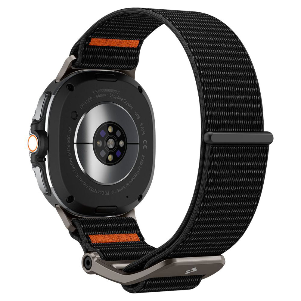 Spigen DuraPro Flex Strap for Samsung Galaxy Watch8 / Watch8 Classic Series, Black AMP10116