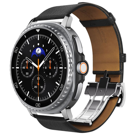 Spigen Enzo -ranneke Samsung Galaxy Watch8 / Watch8 Classic Series -sarjaan, Musta